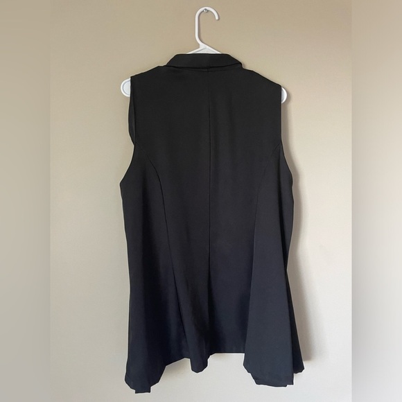 SHEIN curve love Black dress Vest with silver Fringe Accents and buttons 2XL - Picture 8 of 11